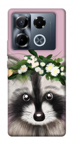 Чехол Raccoon in flowers для Infinix Note 40 Pro 4G