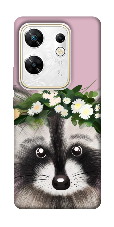 Чохол Raccoon in flowers для Infinix Zero 30 4G