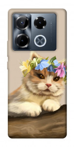 Чехол Cat in flowers для Infinix Note 40 Pro 4G