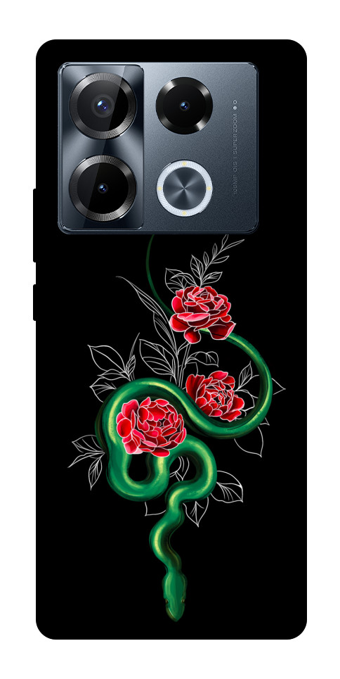 Чехол Snake in flowers для Infinix Note 40 Pro 4G