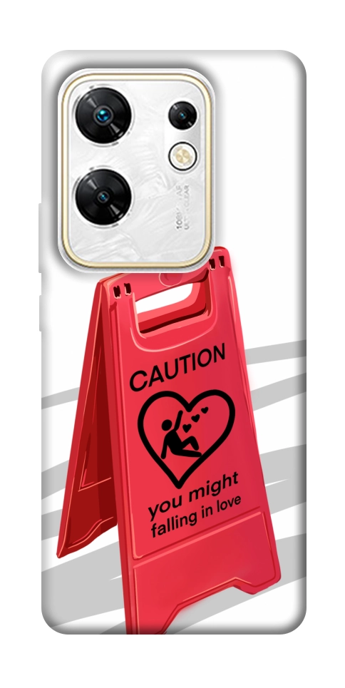 Чехол Caution falling in love для Infinix Zero 30 4G