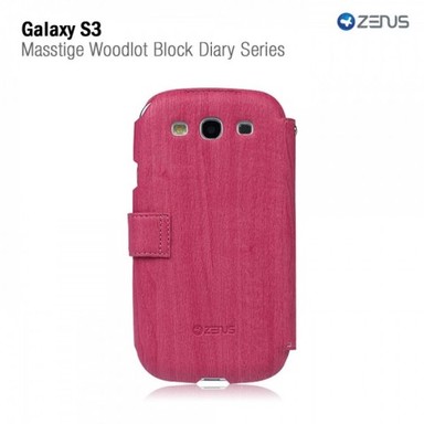 Фото Кожаный чехол Zenus Masstige Woodlot Block Diary Series для Samsung i9300 Galaxy S3 (Розовый) на vchehle.ua