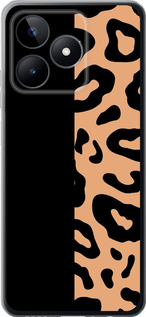 Чехол для Realme C51 Пятна леопарда (Orange)