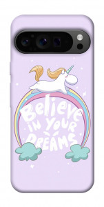 Чехол Believe in your dreams unicorn для Google Pixel 9 Pro