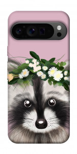 Чохол Raccoon in flowers для Google Pixel 9 Pro