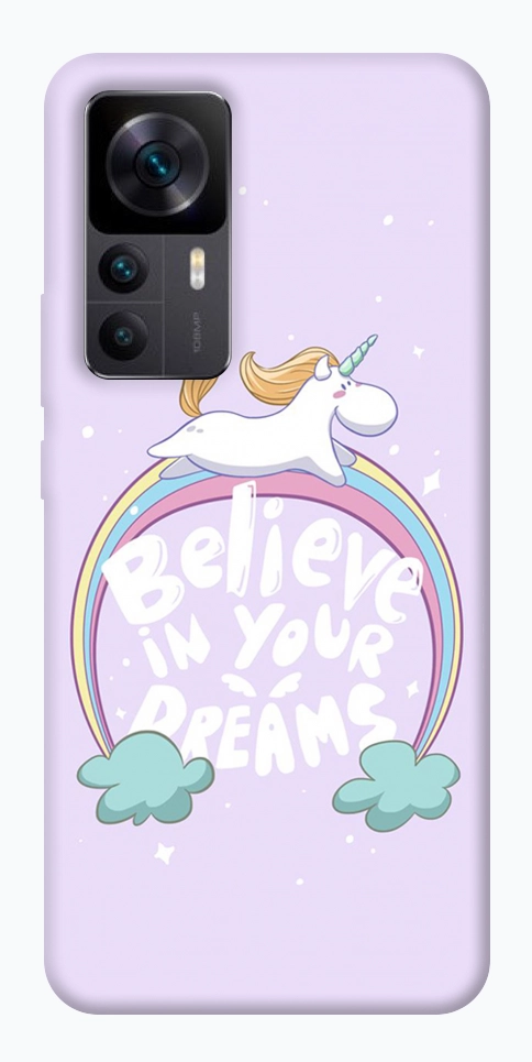 Чохол Believe in your dreams unicorn для Xiaomi Redmi K50 Ultra