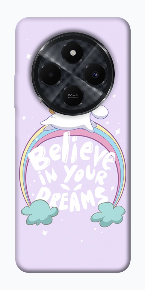 Чохол Believe in your dreams unicorn для Xiaomi Redmi 14C