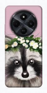 Чохол Raccoon in flowers для Xiaomi Redmi 14C