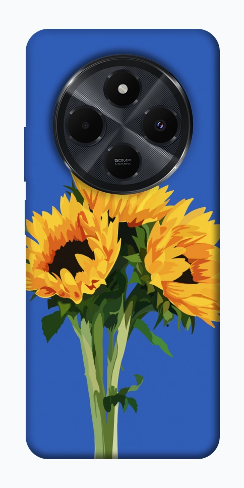 Чехол Bouquet of sunflowers для Xiaomi Redmi 14C