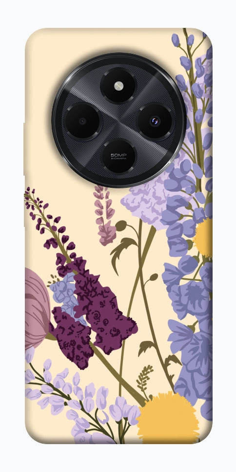 Чехол Flowers art для Xiaomi Redmi 14C