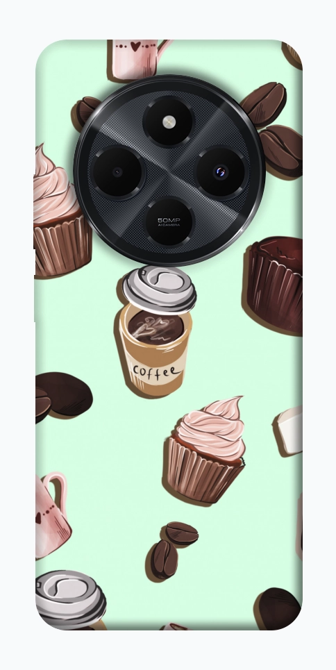 Чехол Coffee and sweets для Xiaomi Redmi 14C