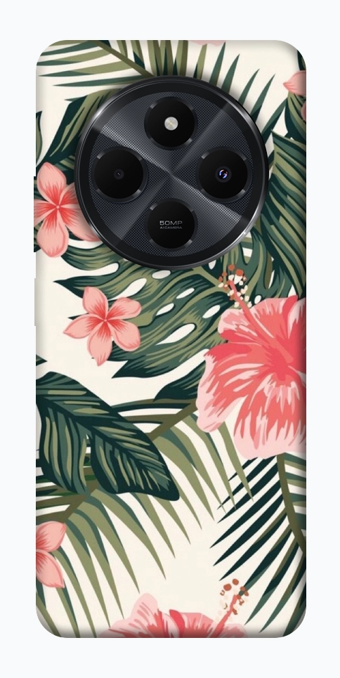 Чехол Tropic flowers для Xiaomi Redmi 14C