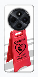 Чехол Caution falling in love для  Xiaomi Poco C75