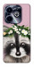 Чехол Raccoon in flowers для TECNO Spark Go 2024