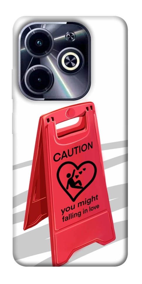 Чехол Caution falling in love для TECNO Spark Go 2024