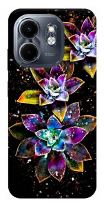 Чехол Flowers on black для Infinix Hot 50i