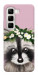 Чехол Raccoon in flowers для Infinix Hot 50 4G