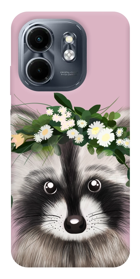 Чехол Raccoon in flowers для Infinix Smart 9 4G