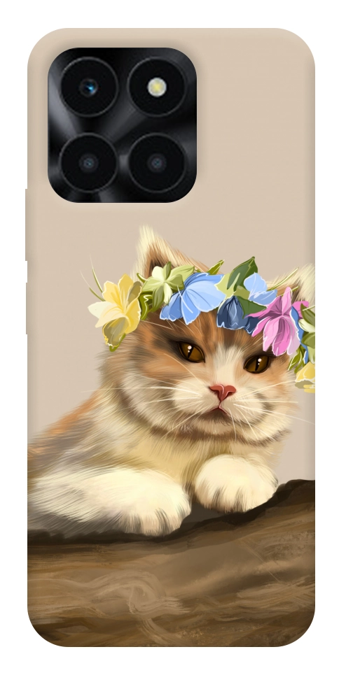 Чехол Cat in flowers для Huawei Honor X6a