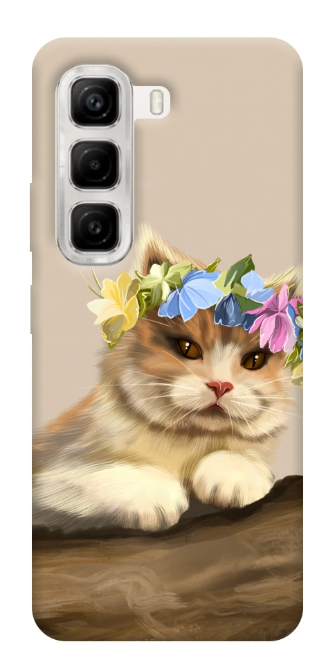 Чехол Cat in flowers для Infinix Hot 50 4G