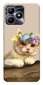 Чехол Cat in flowers для Realme Note 50 5G