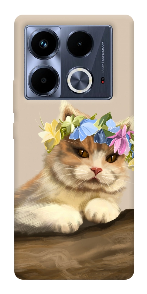 Чехол Cat in flowers для Infinix Note 40 4G