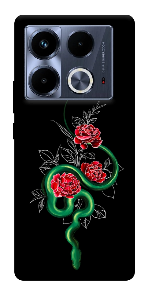 Чехол Snake in flowers для Infinix Note 40 4G