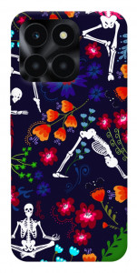 Чехол Yoga skeletons для Huawei Honor X6a