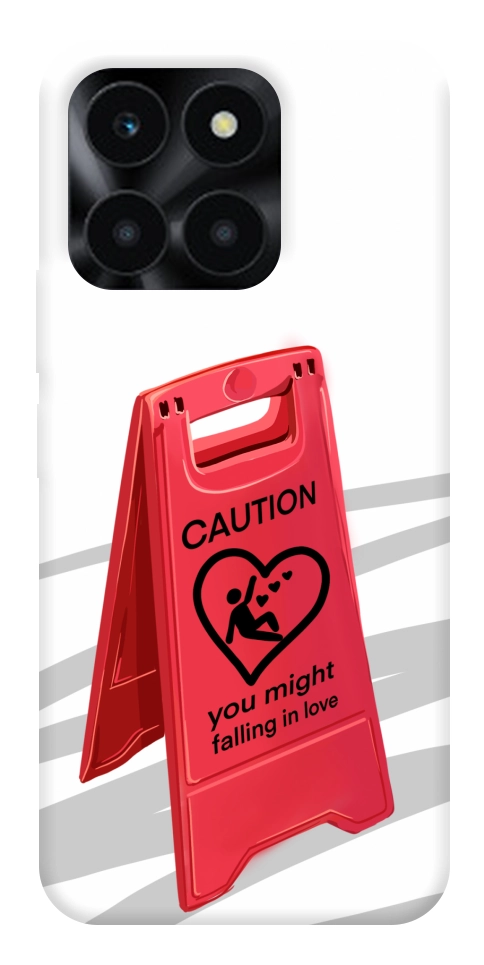 Чехол Caution falling in love для Huawei Honor X6a