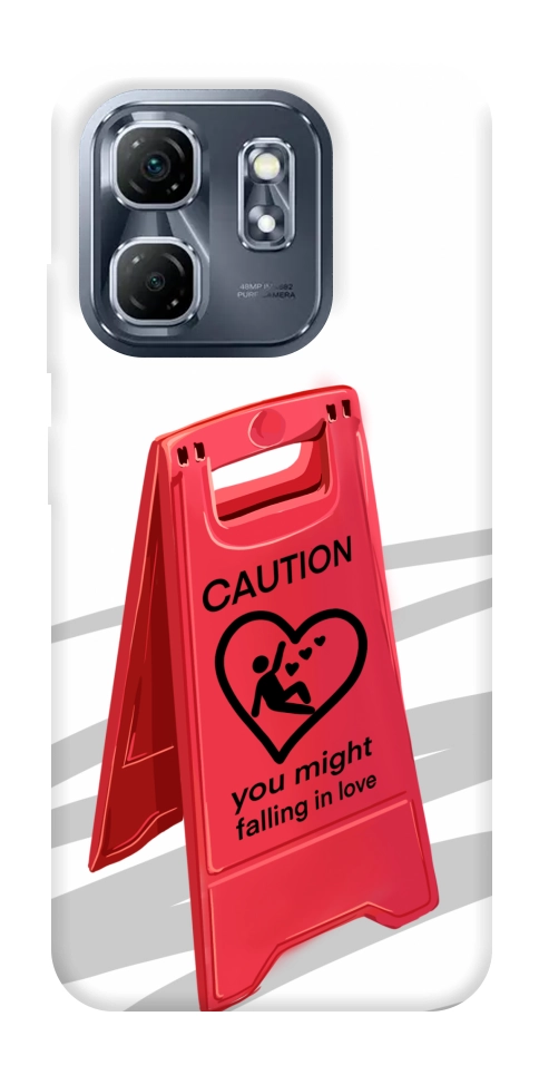 Чехол Caution falling in love для Infinix Hot 50i