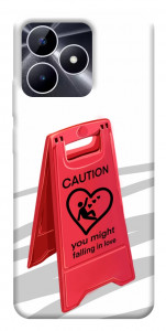 Чехол Caution falling in love для Realme Note 50 5G