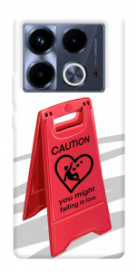 Чехол Caution falling in love для Infinix Note 40 4G