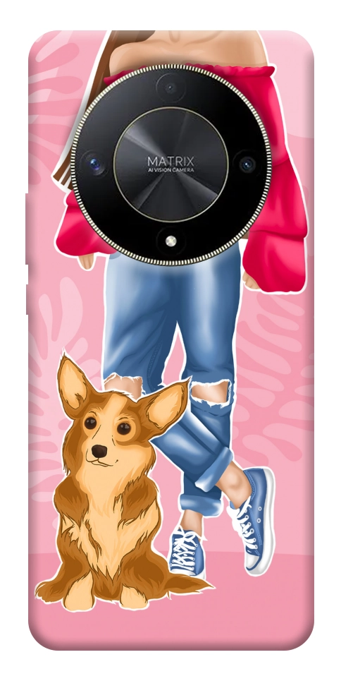 Чехол Girl and corgi для Huawei Magic6 Lite