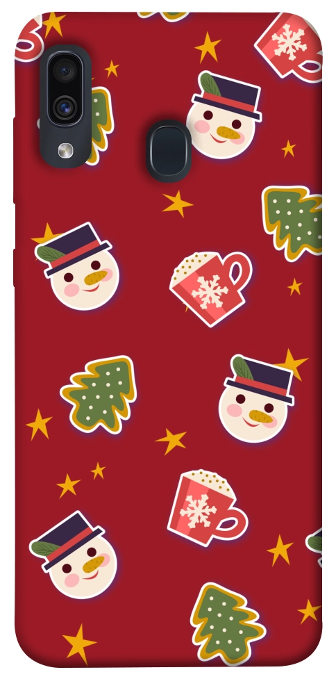 Чехол Christmas pattern для Galaxy A30 (2019)