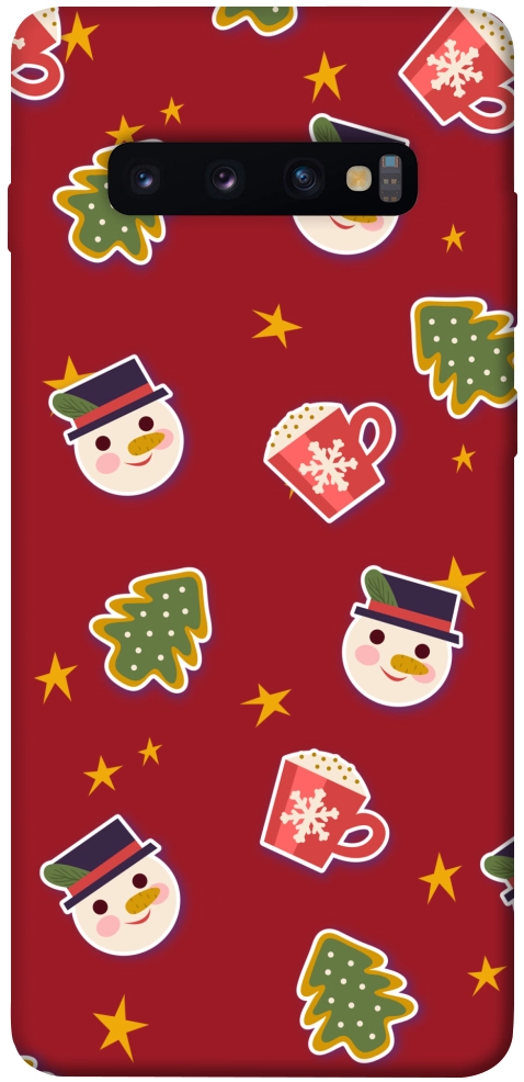 Чехол Christmas pattern для Galaxy S10 Plus (2019)