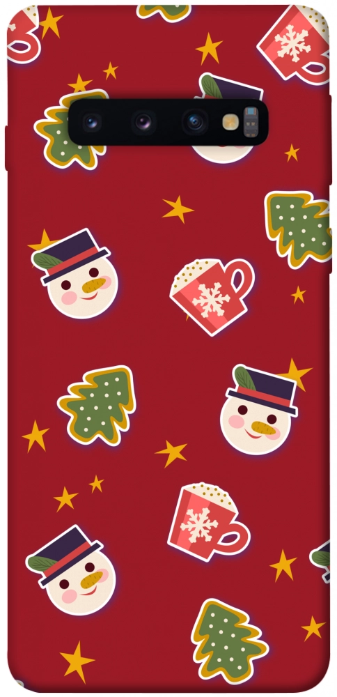 Чехол Christmas pattern для Galaxy S10 (2019)