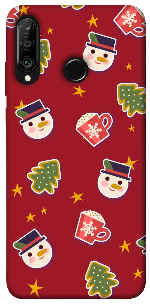 Чехол Christmas pattern для Huawei P30 Lite