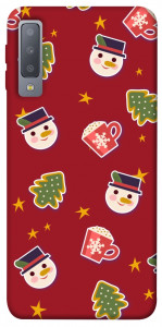 Чехол Christmas pattern для Galaxy A7 (2018)