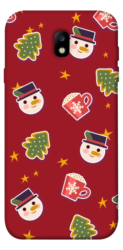 Чехол Christmas pattern для Galaxy J7 (2017)