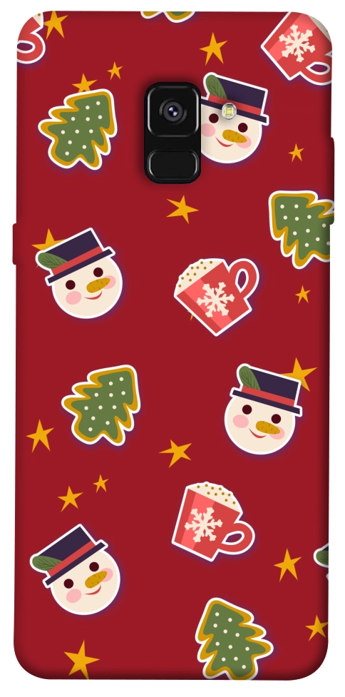 Чехол Christmas pattern для Galaxy A8 (2018)