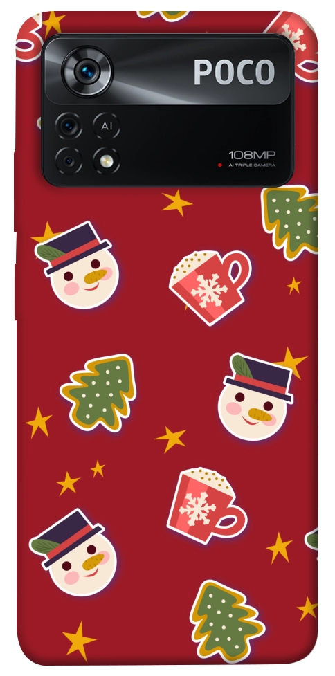 Чехол Christmas pattern для Xiaomi Poco X4 Pro