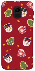 Чехол Christmas pattern для Galaxy J6 (2018)