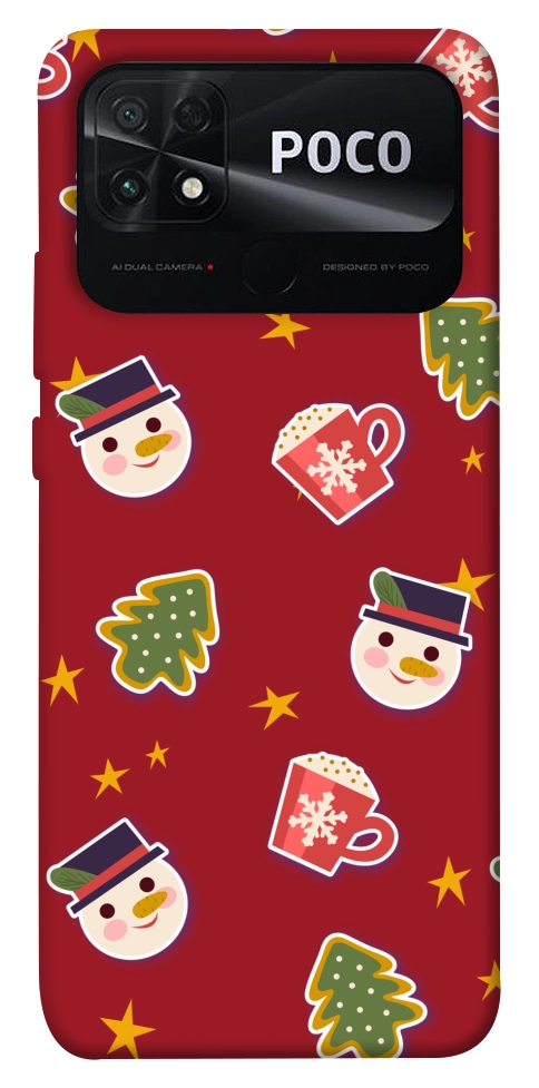 Чехол Christmas pattern для Xiaomi Poco C40