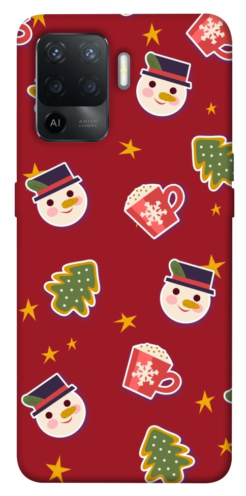 Чехол Christmas pattern для Oppo Reno 5 Lite