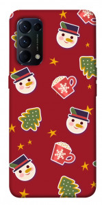 Чехол Christmas pattern для Oppo Reno 5 4G