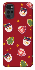 Чехол Christmas pattern для Motorola Moto G22