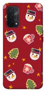 Чехол Christmas pattern для Oppo A74 5G