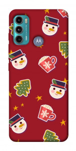 Чехол Christmas pattern для Motorola Moto G60