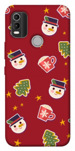 Чехол Christmas pattern для Nokia C21 Plus