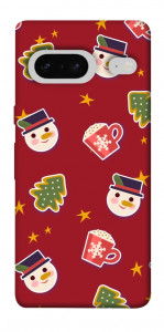 Чехол Christmas pattern для Google Pixel 7